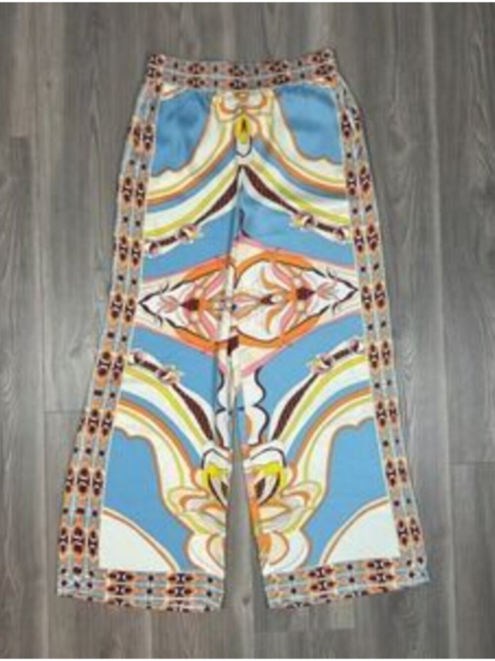 Rachel Zoe Blue and Orange Printed Pants